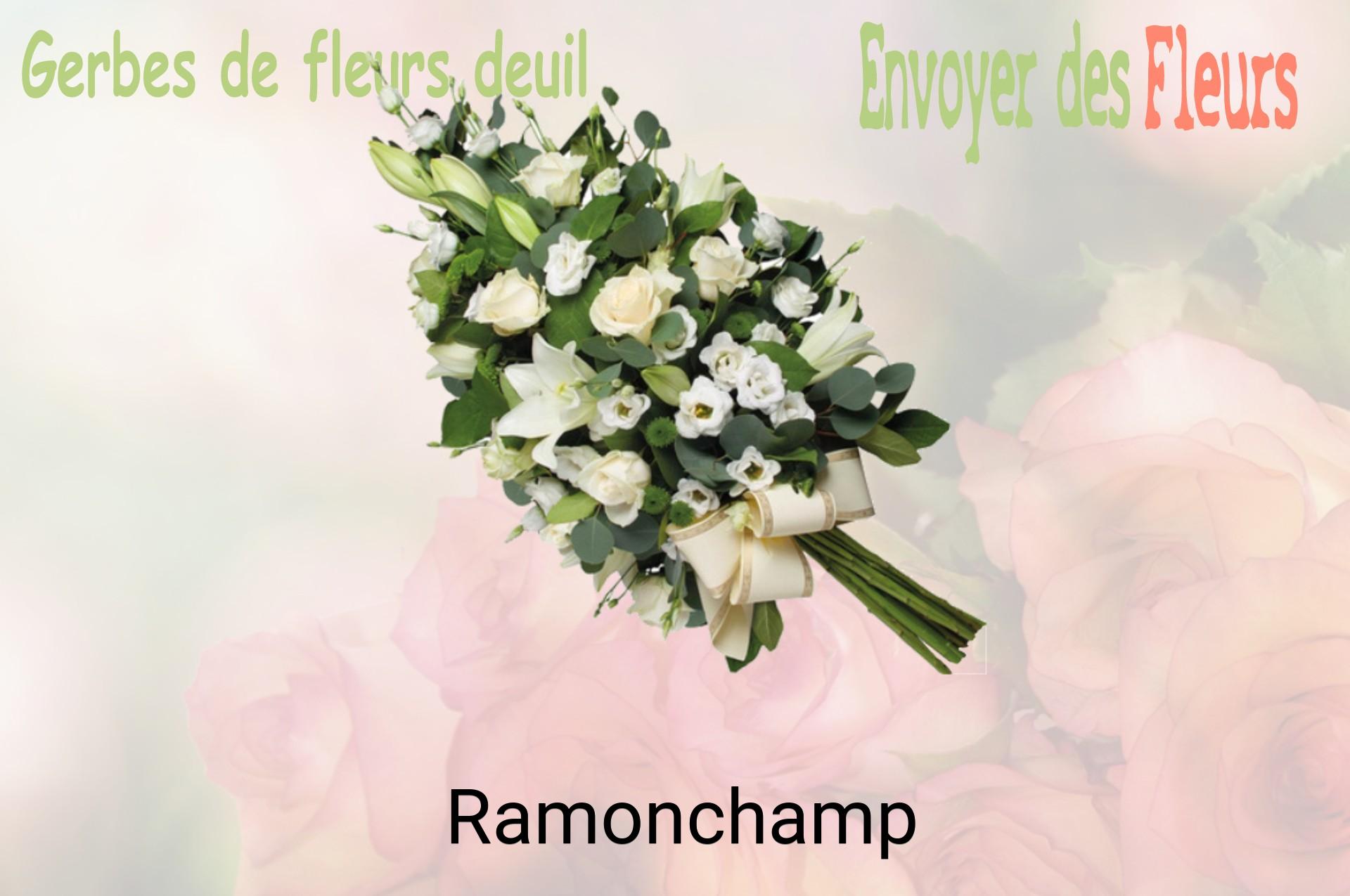 Gerbe de fleurs de deuil livrée à Ramonchamp